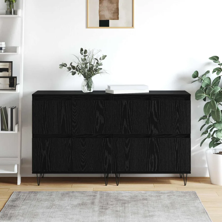 Buffets 2 pcs Chêne noir - 4