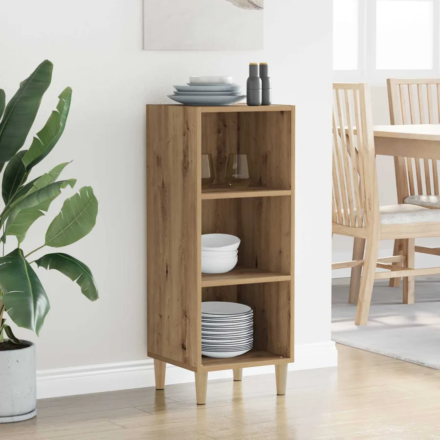 Buffet Chêne artisanal 34,5 x 32,5 x 90 cm Bois d'ingénierie - 4