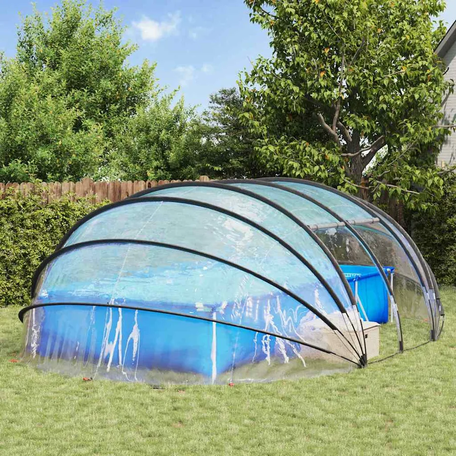 Dôme de tente de piscine Transparent 640 x 432 x 205 cm PVC - 4