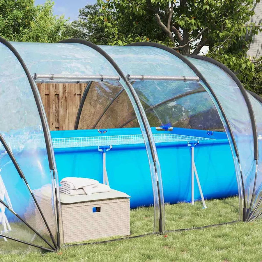 Dôme de tente de piscine Transparent 640 x 432 x 205 cm PVC - 5