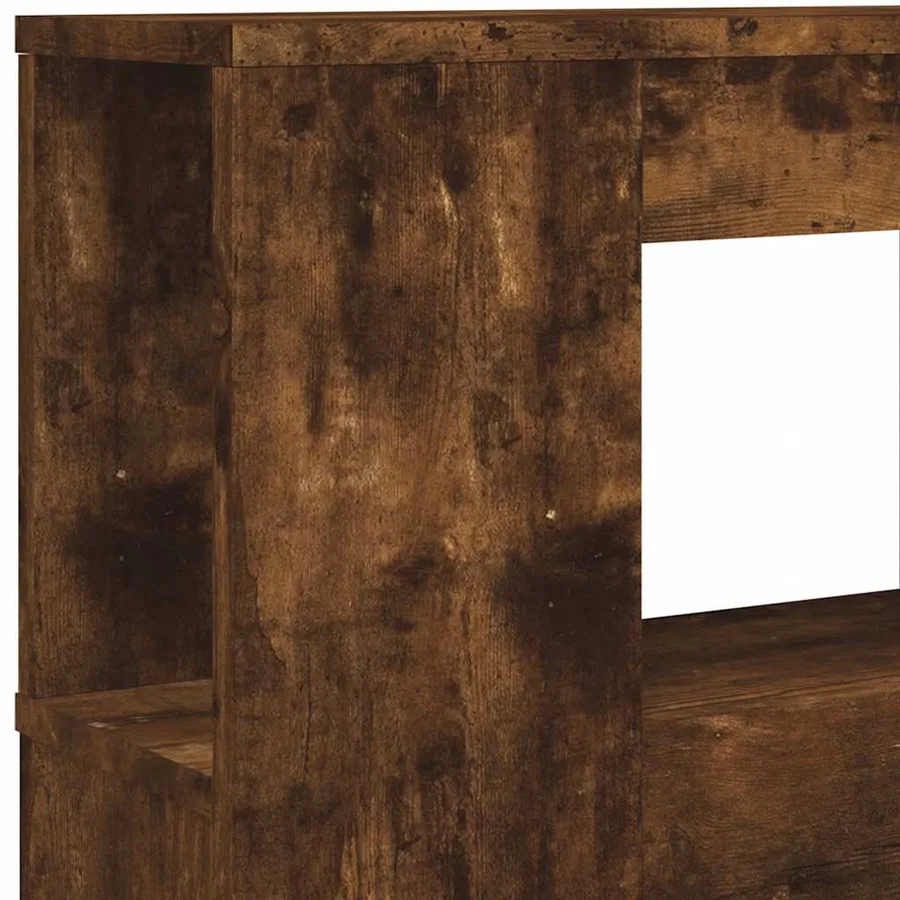 Tête de lit à LED chêne fumé 200x18,5x103,5cm bois d'ingénierie - 9