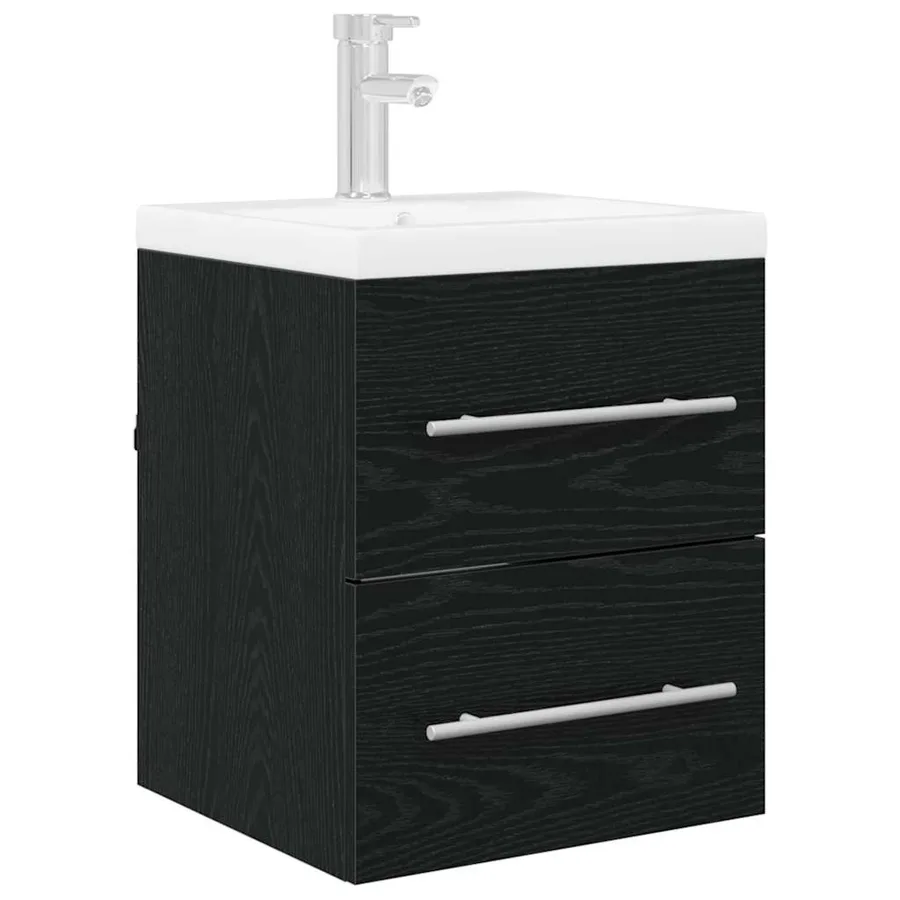 Armoire d'évier Chêne noir 38,5 x 41 x 48 cm Bois d'ingénierie - 3
