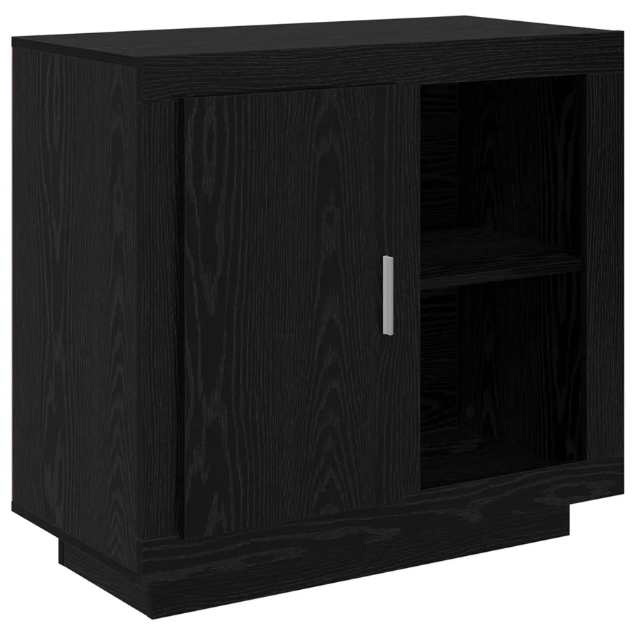 Buffet Chêne noir 80 x 40 x 75 cm Bois d'ingénierie - 2