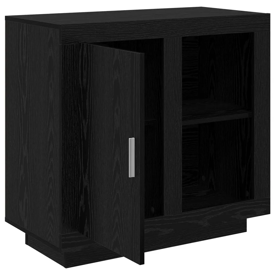 Buffet Chêne noir 80 x 40 x 75 cm Bois d'ingénierie - 5