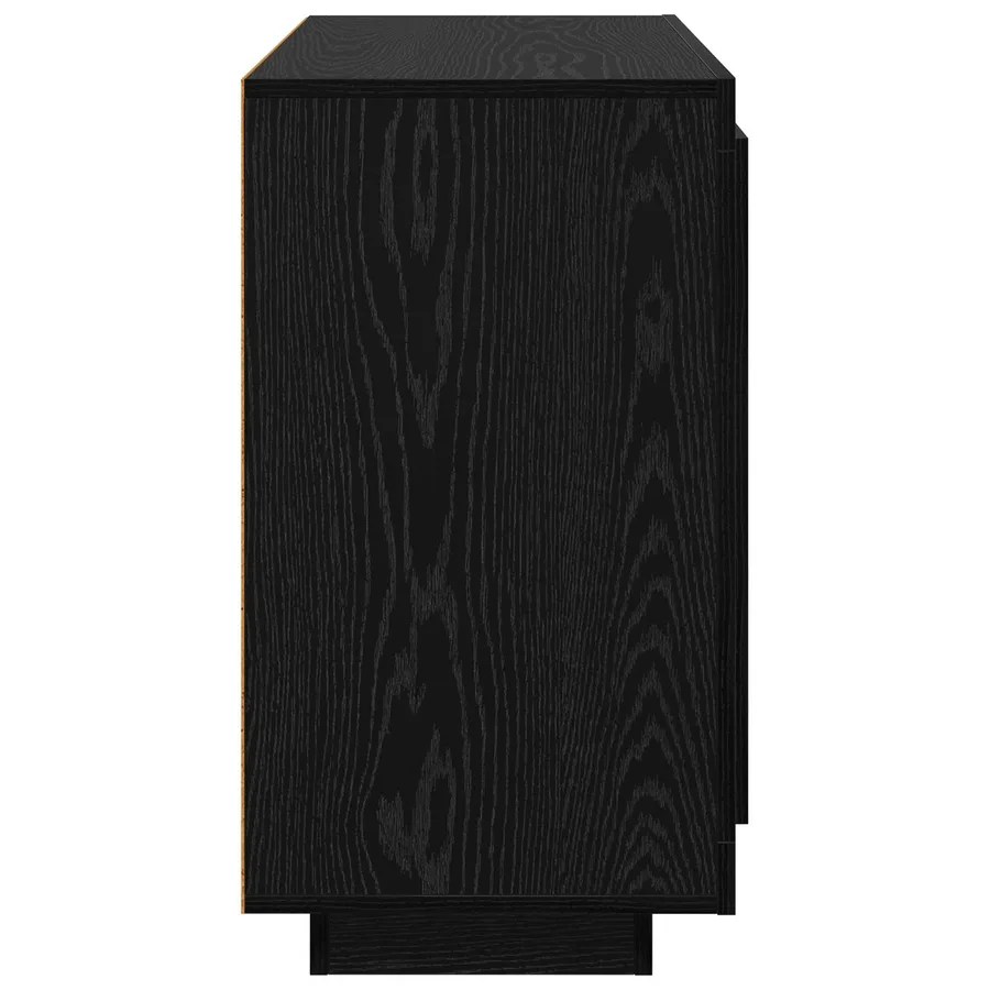Buffet Chêne noir 80 x 40 x 75 cm Bois d'ingénierie - 7