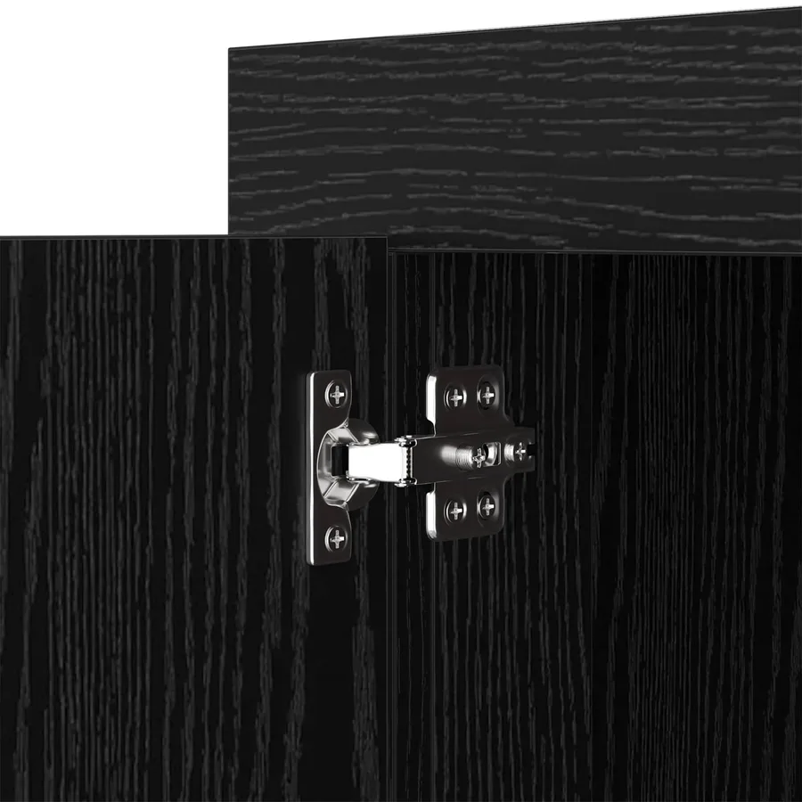 Buffet Chêne noir 80 x 40 x 75 cm Bois d'ingénierie - 8