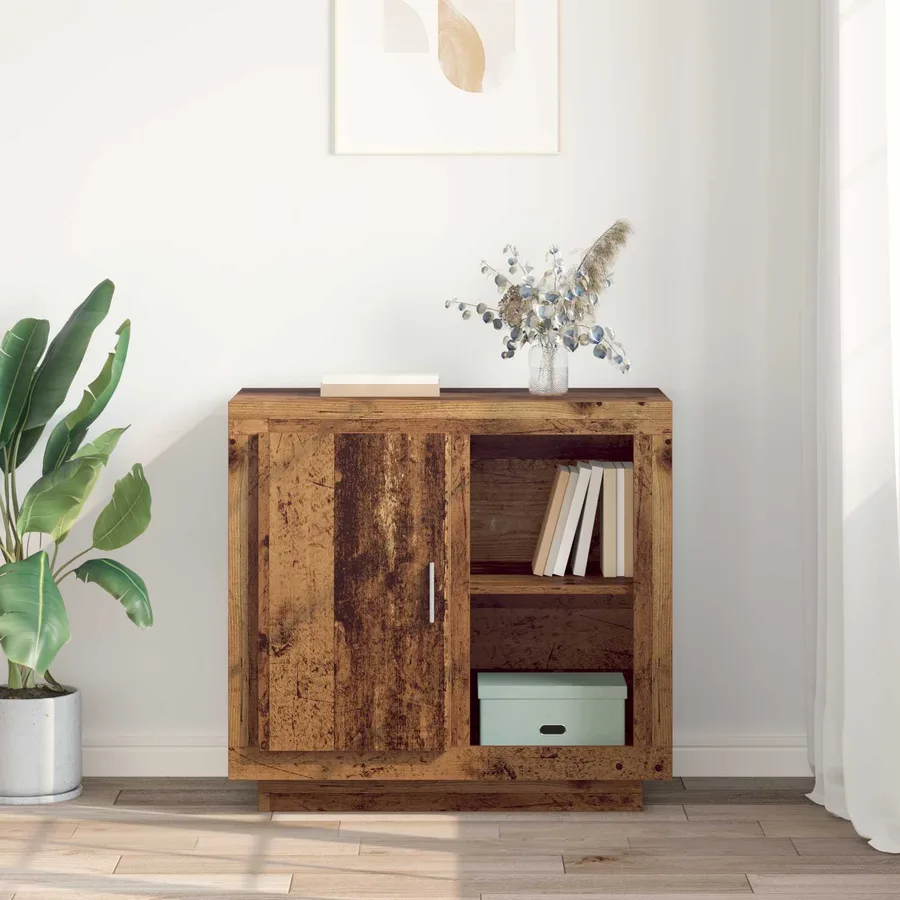 Buffet Bois ancien 80 x 40 x 75 cm Bois d'ingénierie - 4