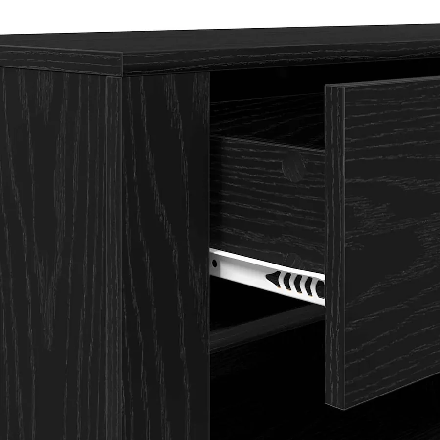 Meuble TV Chêne noir 100 x 35 x 40 cm Bois d'ingénierie - 9