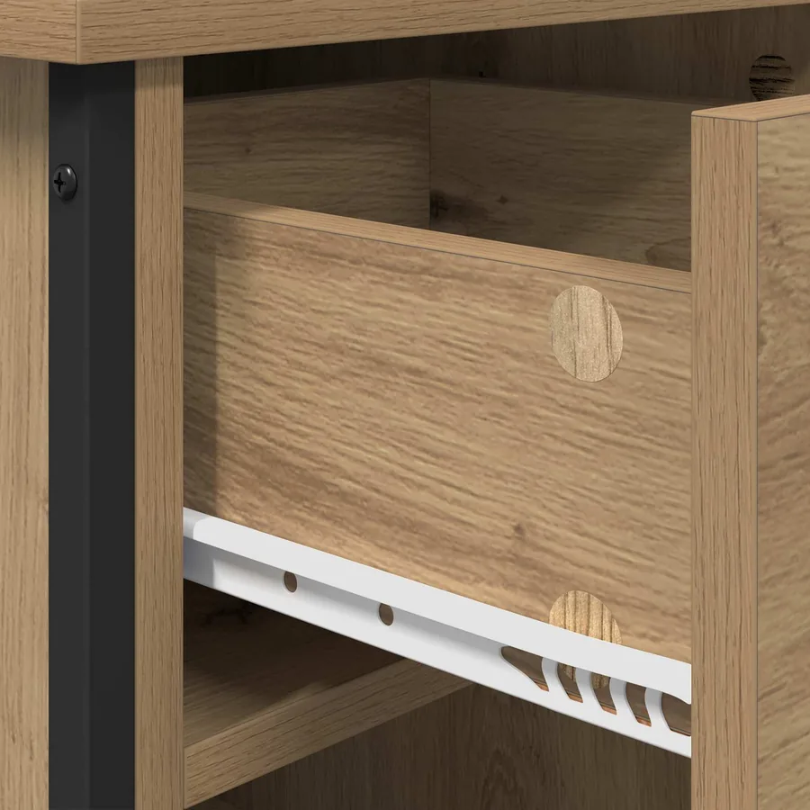 Cabinet de chevet 2 pc Chêne artisanal 40 x 42 x 50 cm - 10
