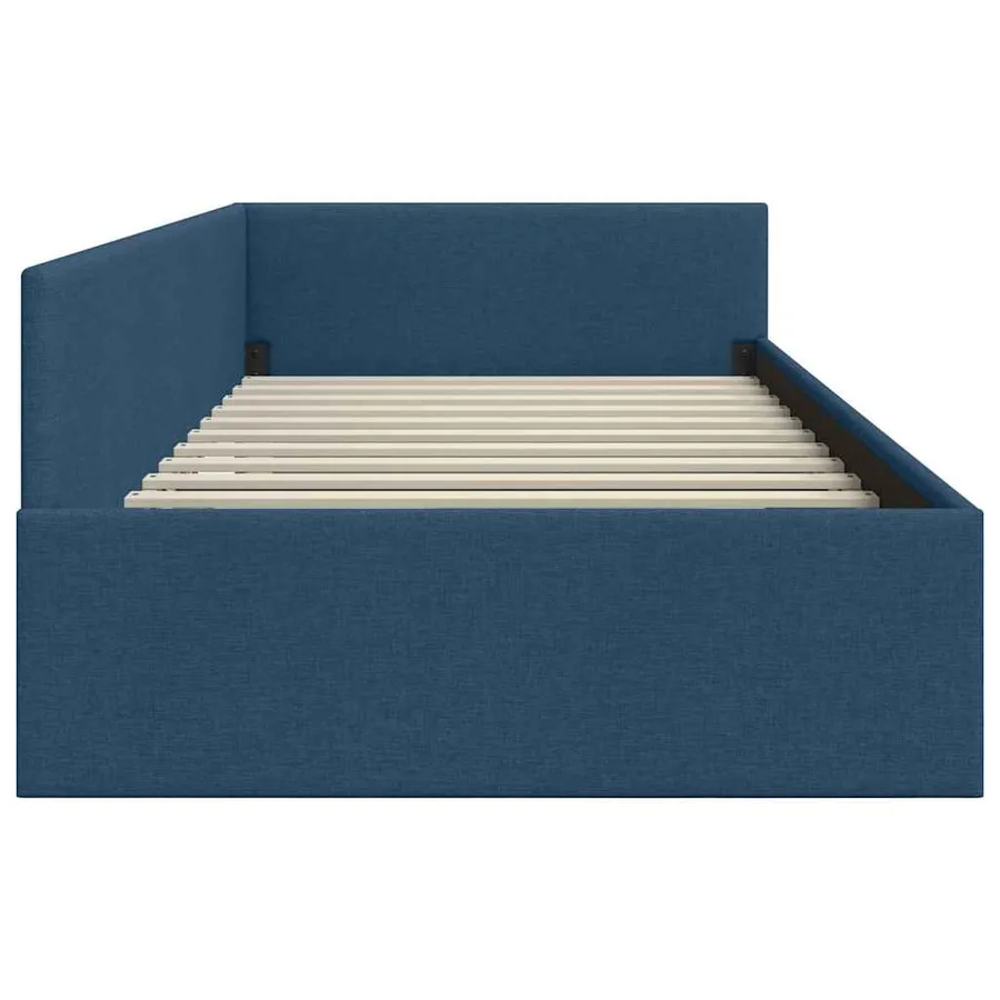 Cadre de lit d'angle Bleu 100 cm x 200 cm tissu - 6
