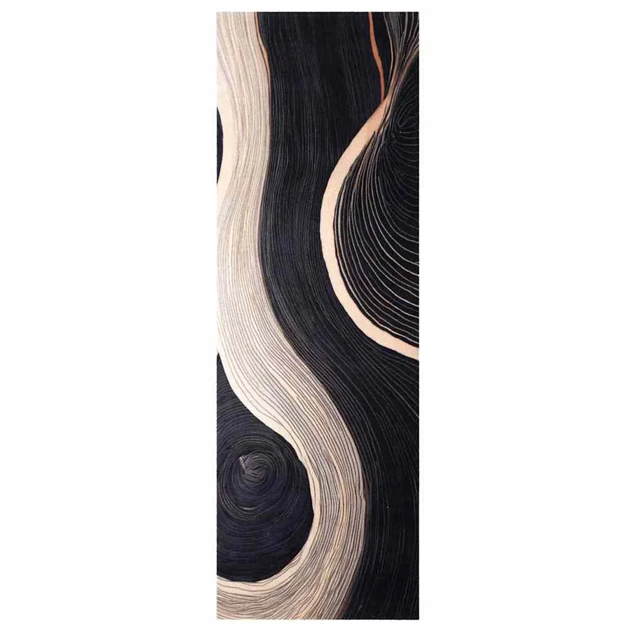 Tapis de Cuisine Noir 180 x 60 cm Velours - 2