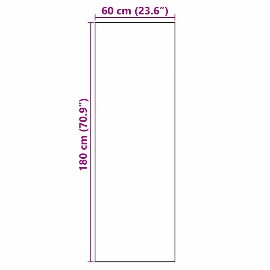 Tapis de Cuisine Noir 180 x 60 cm Velours - 7