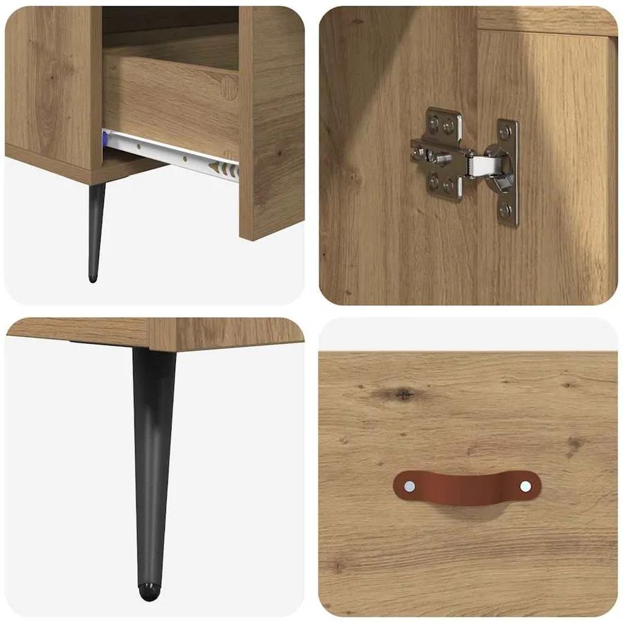 Haut Armoire Chêne artisanal 69,5 x 31 x 115 cm - 9