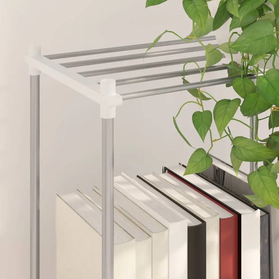 Étagère tubulaire Blanc 42,5 x 27 x 91,5 cm Aluminium - 6