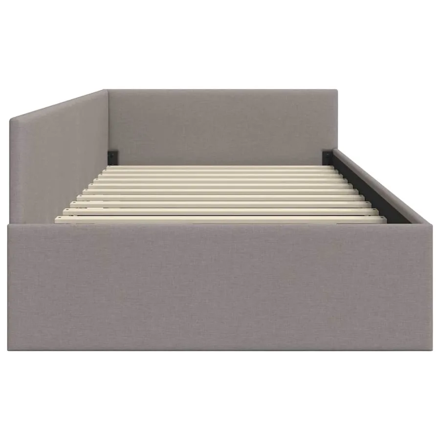 Cadre de lit d'angle Taupe 80 cm x 200 cm tissu - 6
