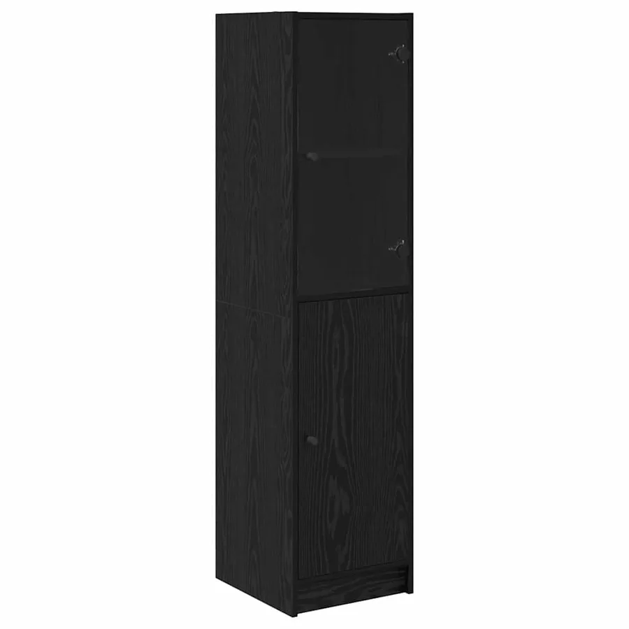 Haut Armoire Chêne noir 35 x 37 x 142 cm Bois d'ingénierie - 2