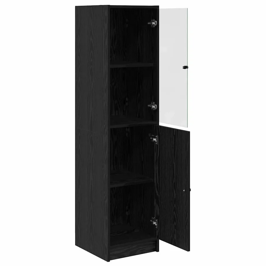 Haut Armoire Chêne noir 35 x 37 x 142 cm Bois d'ingénierie - 5