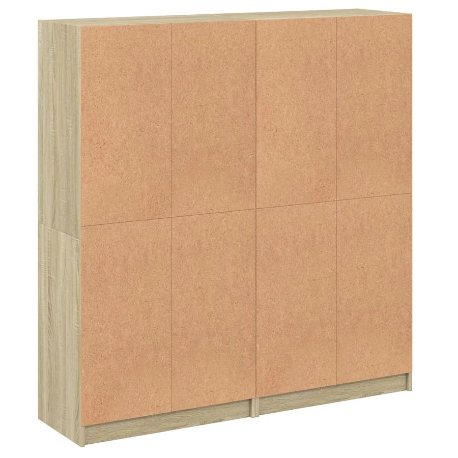 Bibliothèque avec portes chêne sonoma 136x37x142 cm - 9