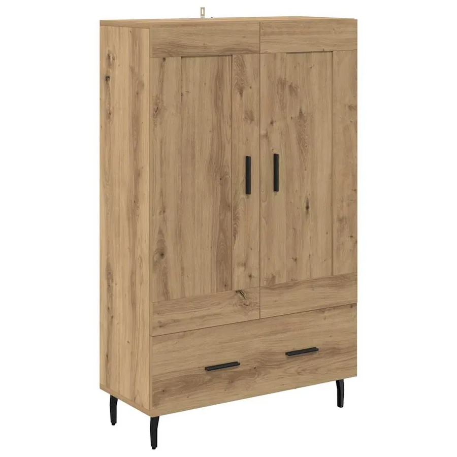 Haut Armoire avec tiroir Chêne artisanal 69,5 x 31 x 115 cm - 2