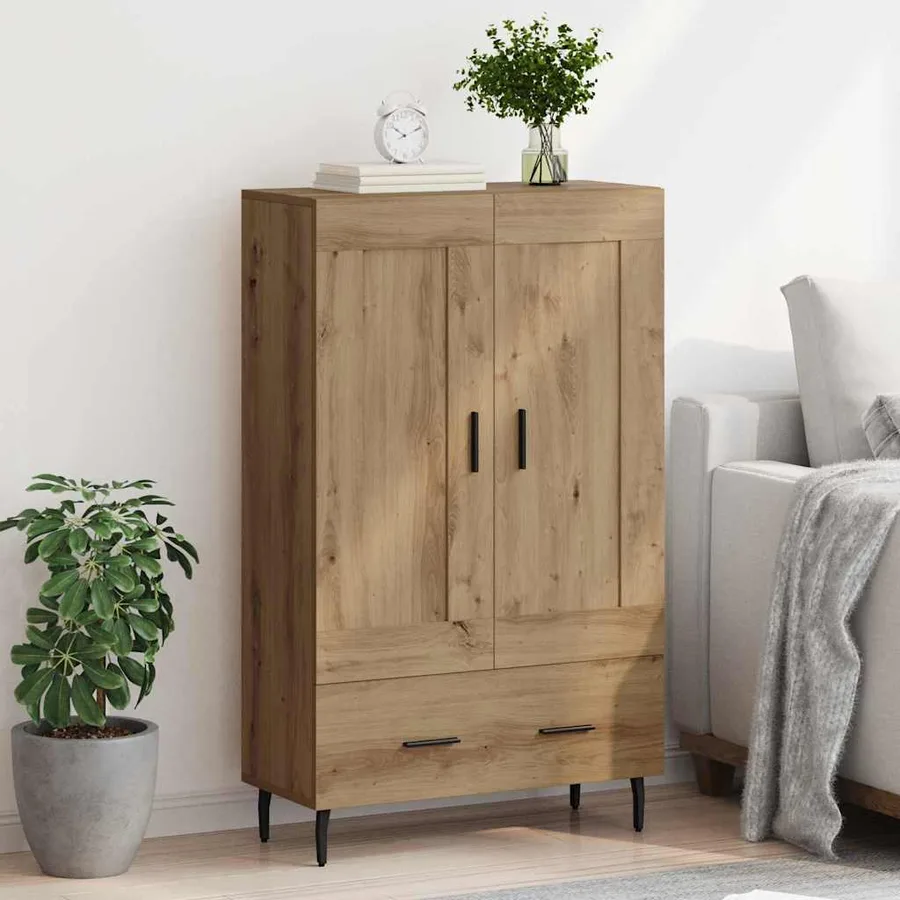 Haut Armoire avec tiroir Chêne artisanal 69,5 x 31 x 115 cm - 4