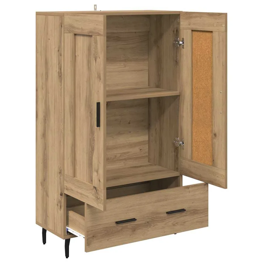 Haut Armoire avec tiroir Chêne artisanal 69,5 x 31 x 115 cm - 5