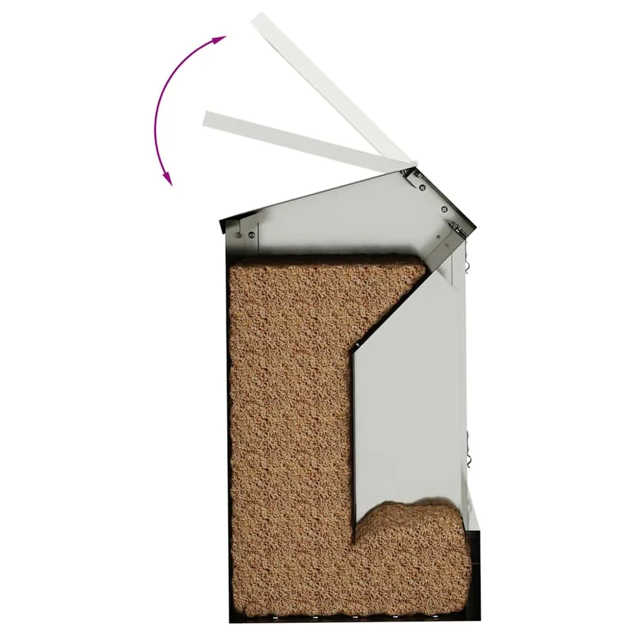 Distributeur pour lapins Argent 64.5 x 25.5 x 45.5 cm - 12