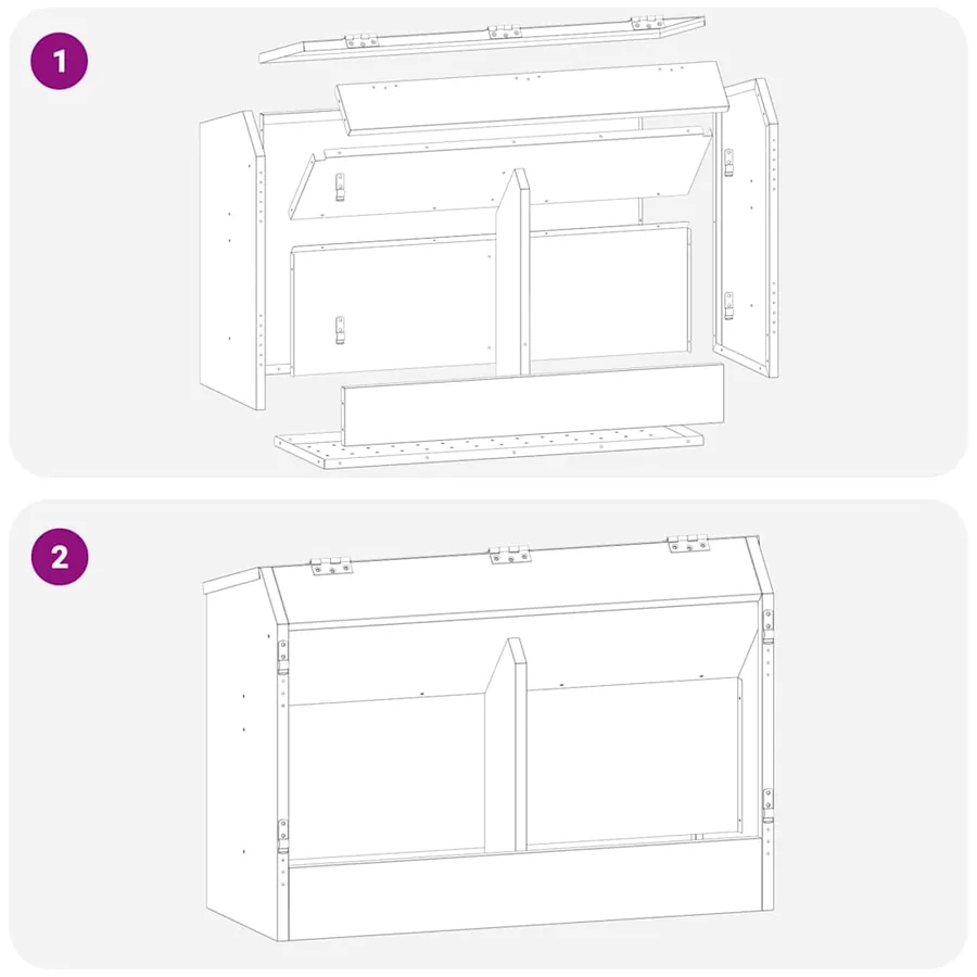 Distributeur pour lapins Argent 64.5 x 25.5 x 45.5 cm - 13