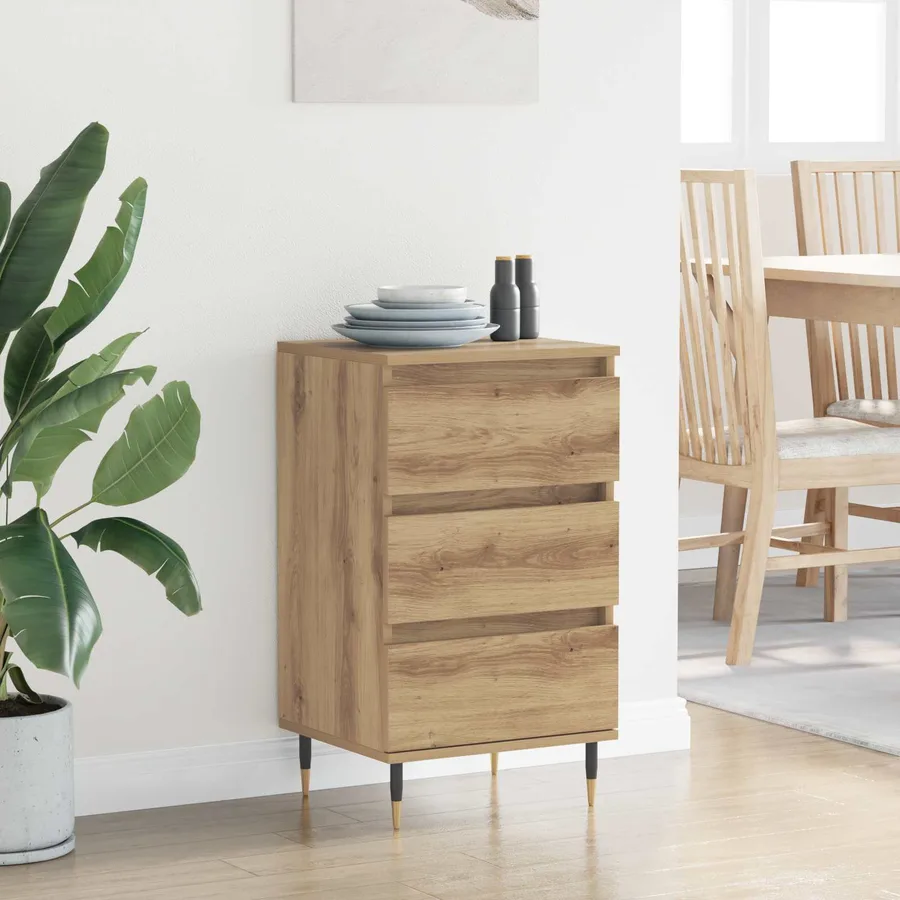 Buffet chêne artisanal 35 x 40 x 70 cm Bois d'ingénierie - 4