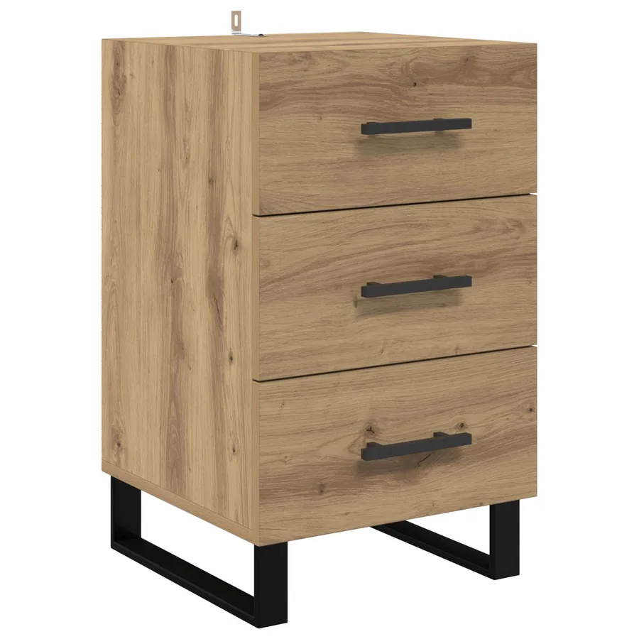 Cabinet de chevet Chêne artisanal 40 x 40 x 66 cm - 2