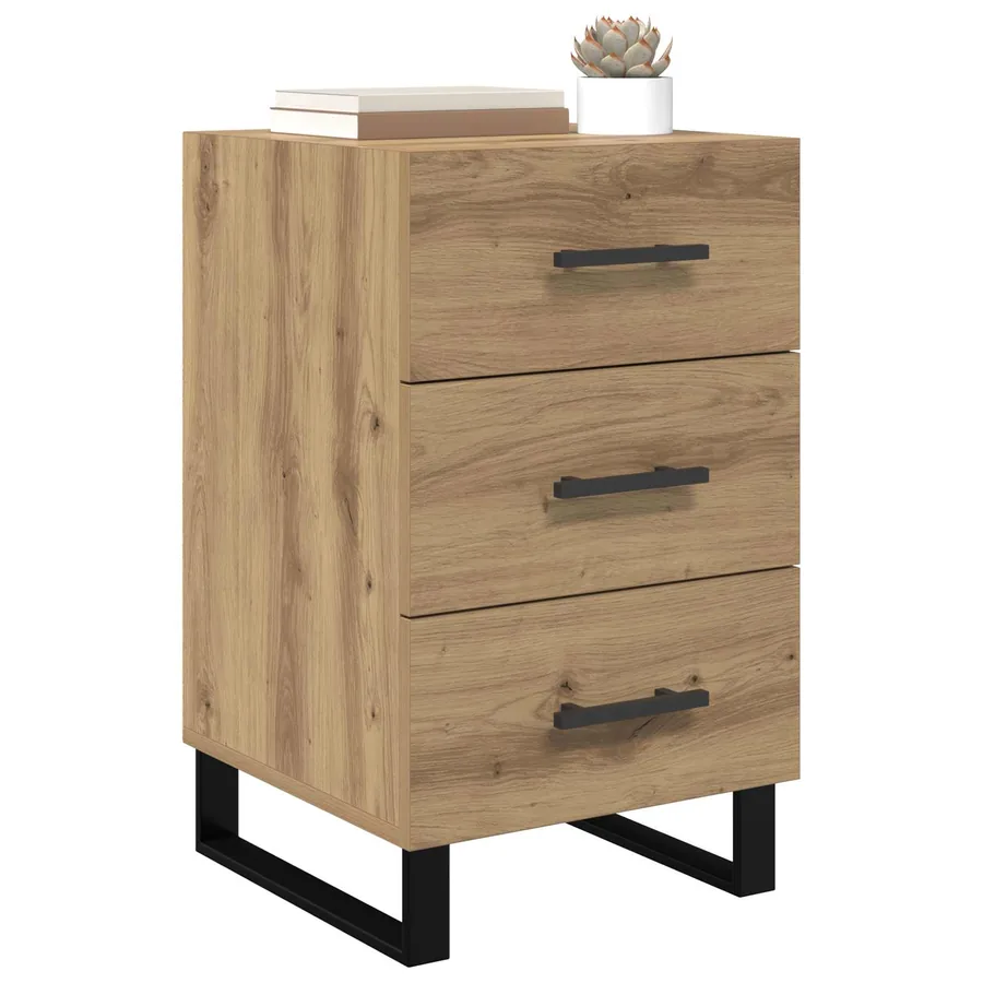 Cabinet de chevet Chêne artisanal 40 x 40 x 66 cm - 3