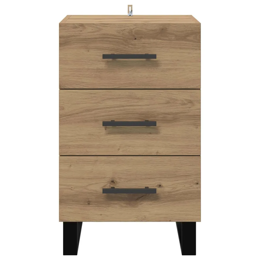Cabinet de chevet Chêne artisanal 40 x 40 x 66 cm - 6