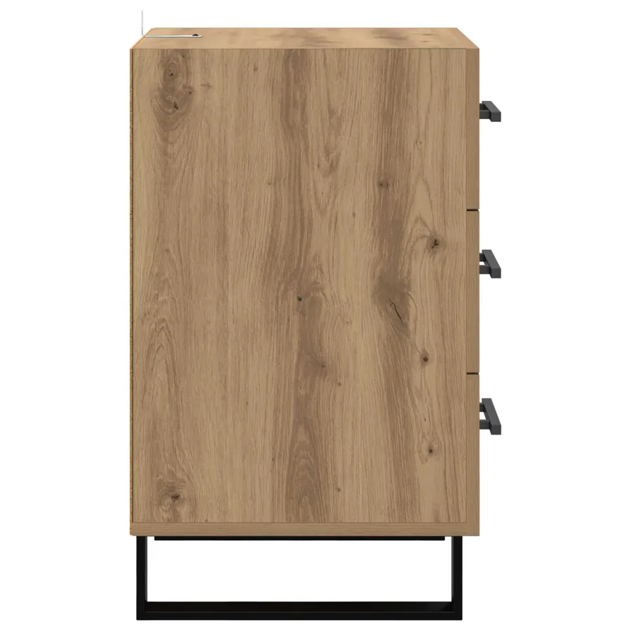 Cabinet de chevet Chêne artisanal 40 x 40 x 66 cm - 7