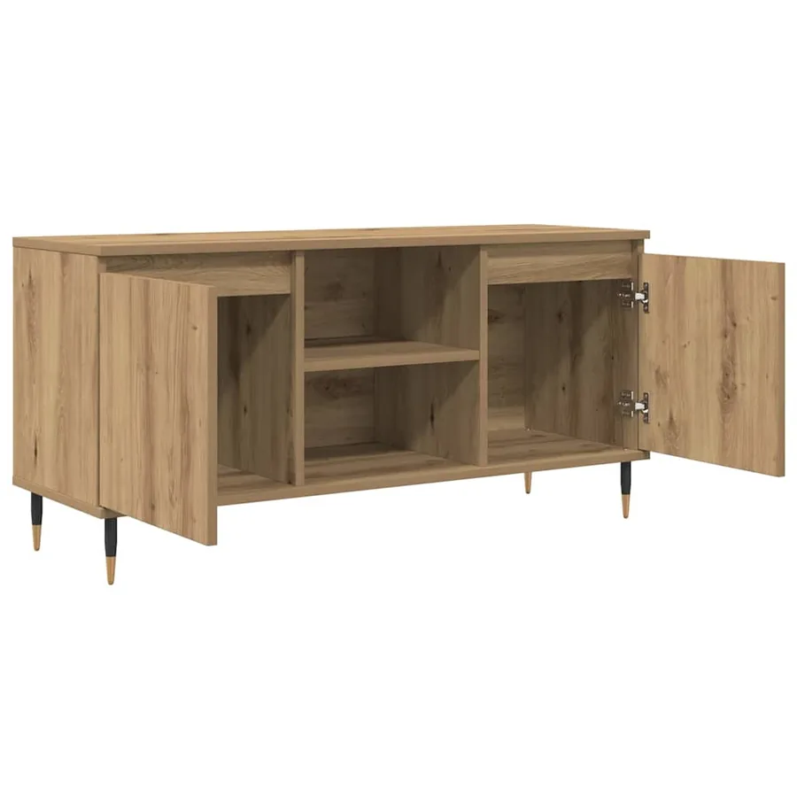 Meuble TV 104 x 35 x 50 cm Chêne artisanal Bois d'ingénierie - 5