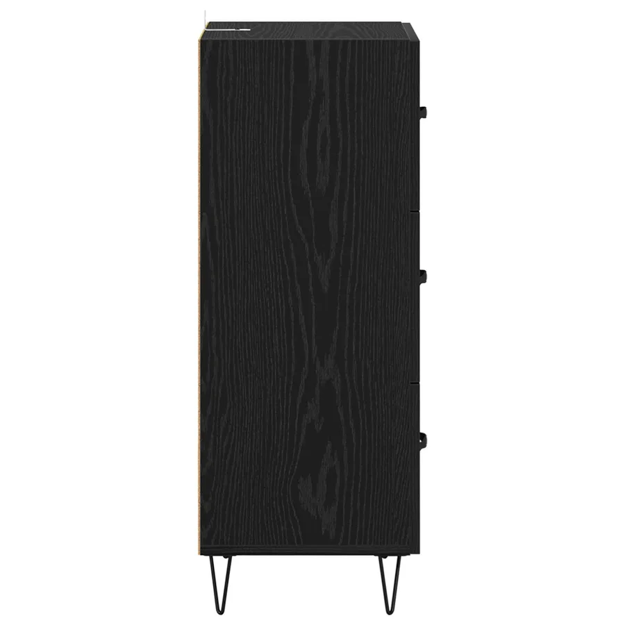 Buffet Chêne noir 34 x 34,5 x 90 cm Bois d'ingénierie - 7