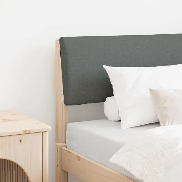Tête de lit capitonnée Gris foncé 75 cm Pin massif