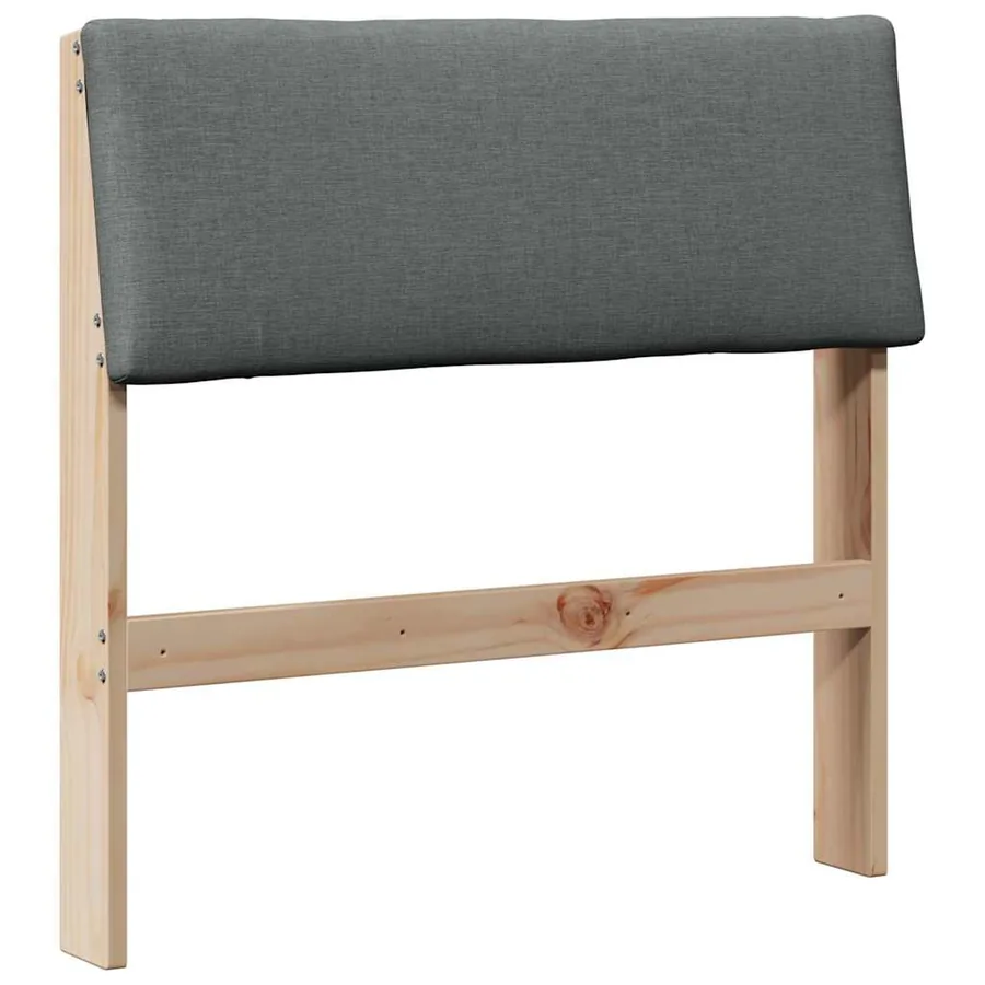 Tête de lit capitonnée Gris foncé 75 cm Pin massif - 2