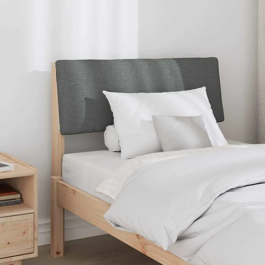 Tête de lit capitonnée Gris foncé 75 cm Pin massif - 3
