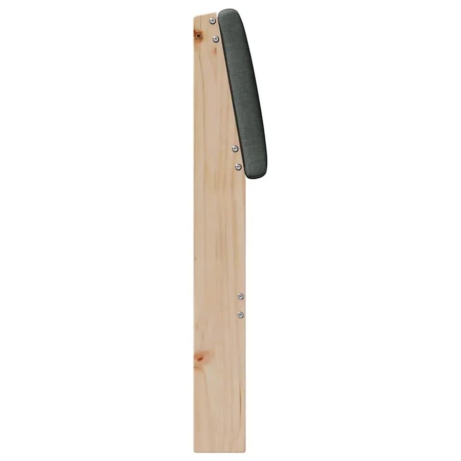 Tête de lit capitonnée Gris foncé 75 cm Pin massif - 5