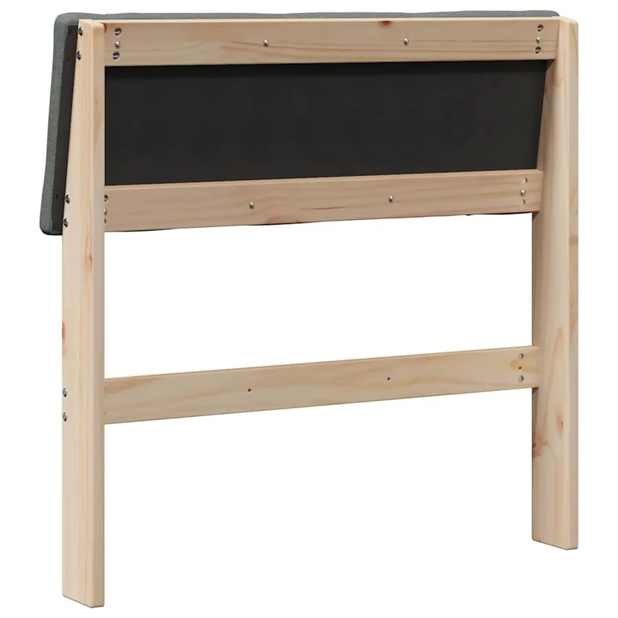 Tête de lit capitonnée Gris foncé 75 cm Pin massif - 6