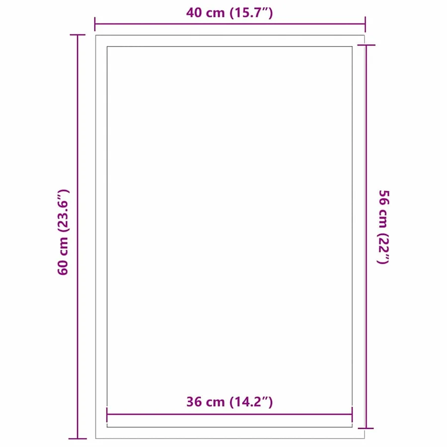 Tapis d'entrée Noir 40 x 60 cm Polypropylène - 7