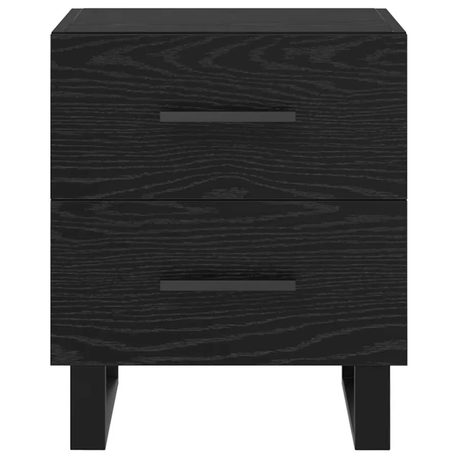 Cabinet de chevet avec tiroir Chêne noir 40 x 35 x 47,5 cm - 6