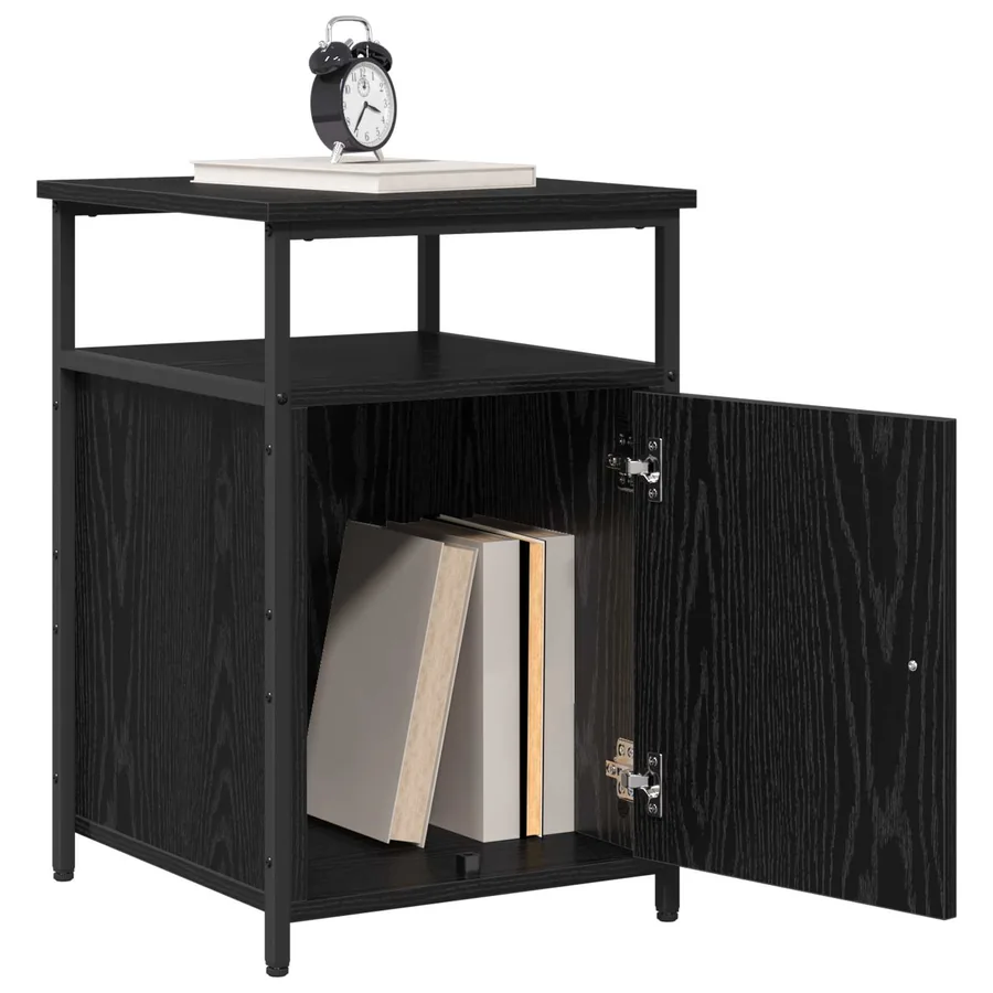 Cabinet de chevet 2 pcs Chêne noir Bois d'ingénierie - 3