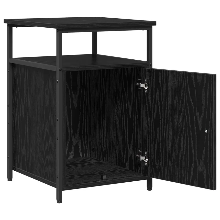 Cabinet de chevet 2 pcs Chêne noir Bois d'ingénierie - 6