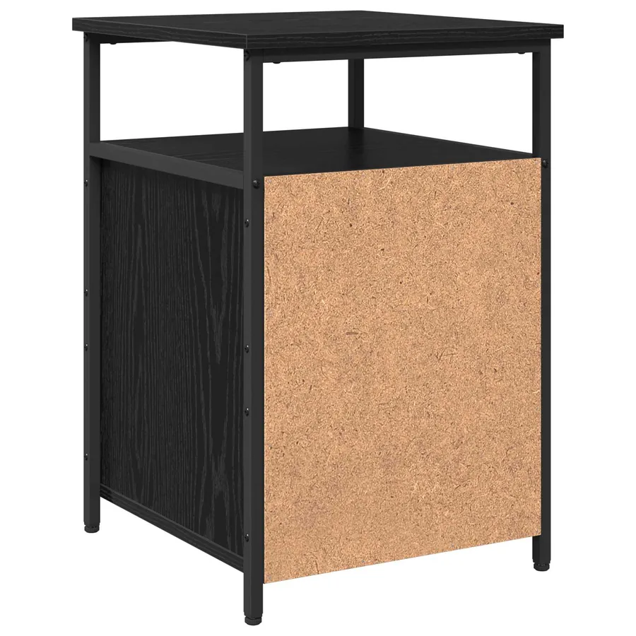 Cabinet de chevet 2 pcs Chêne noir Bois d'ingénierie - 9