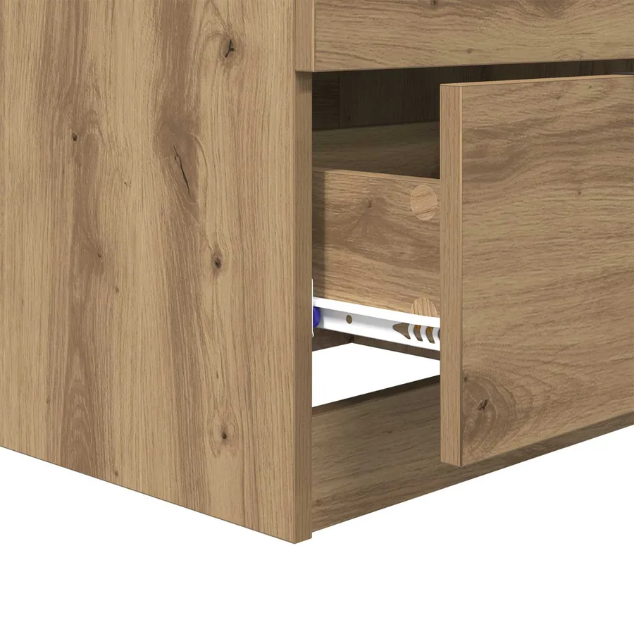 Cabinet de chevet 2 pc Chêne artisanal 45 x 39 x 50cm - 10