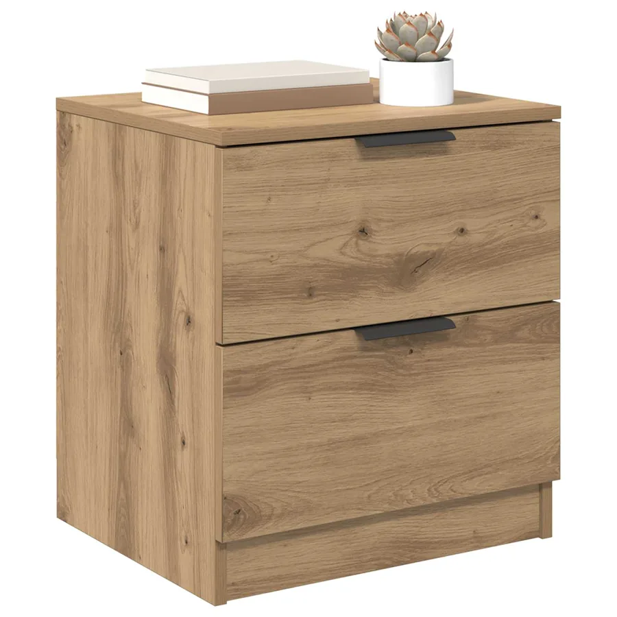 Cabinet de chevet 2 pc Chêne artisanal 45 x 39 x 50cm - 3