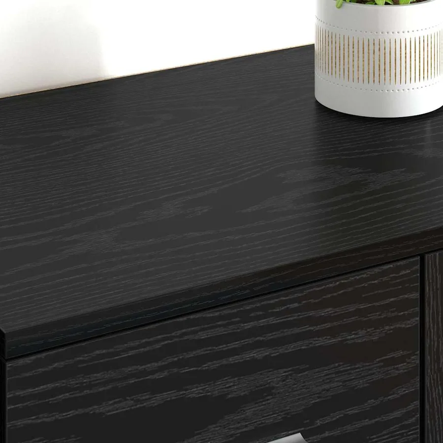 Buffets avec tiroir Corona 2 pcs Chêne noir 59 x 39 x 80 cm - 4