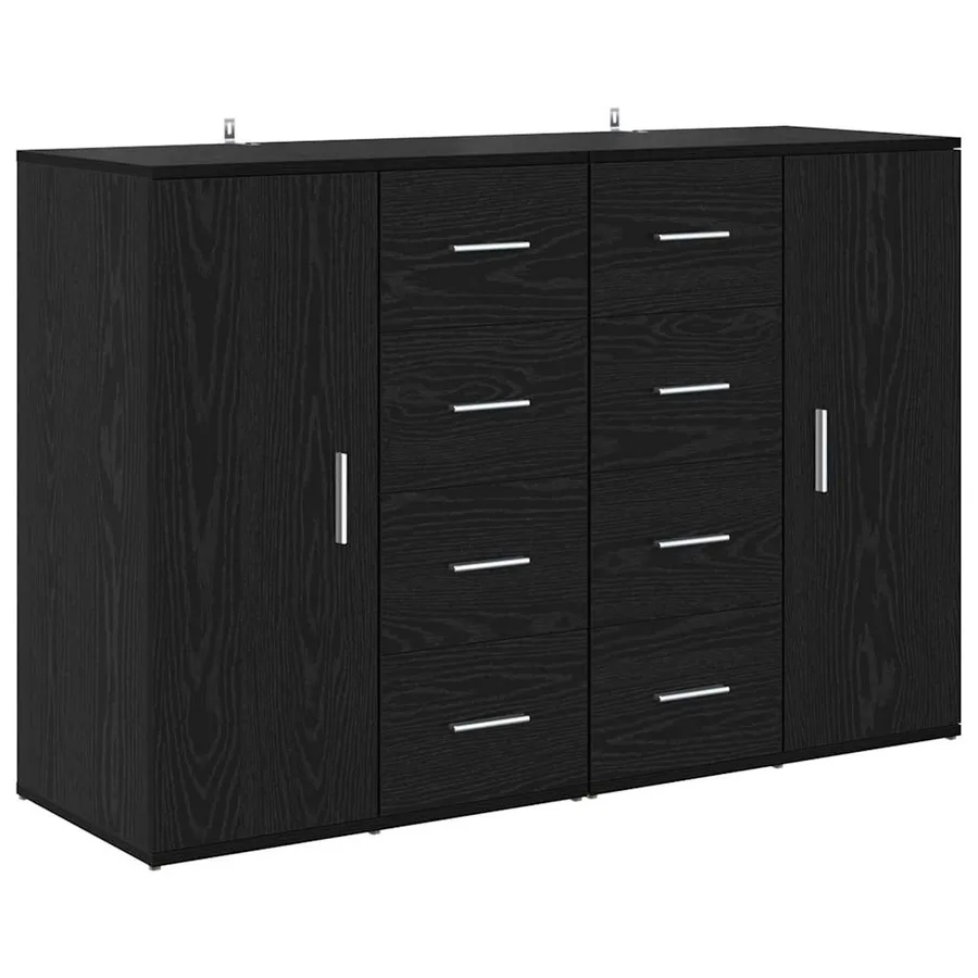 Buffets avec tiroir Corona 2 pcs Chêne noir 59 x 39 x 80 cm - 5