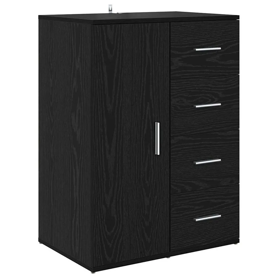 Buffets avec tiroir Corona 2 pcs Chêne noir 59 x 39 x 80 cm - 7