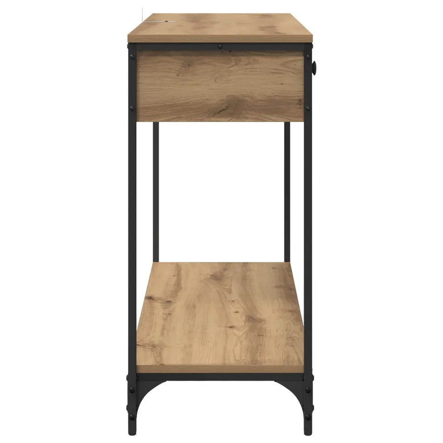 Table console Chêne artisanal 100 x 34,5 x 75 cm - 7